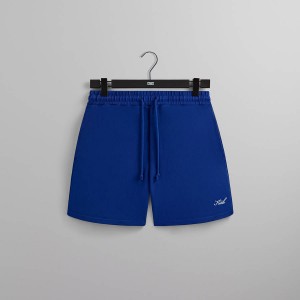 Blue Men Kith Compact Knit Curtis Shorts | 4738-SLIOZ