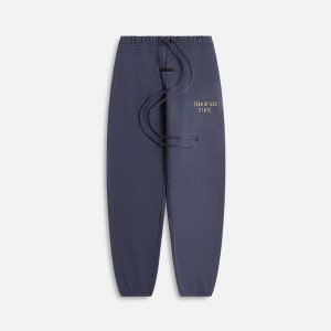 Blue Men Kith Essentials Heavy Fleece Essentials Sweat Pants | 3427-RUGCT
