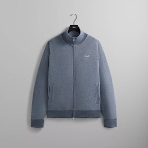 Blue Men Kith Fleece Wyona Full Zip Jackets | 8514-PMDIT