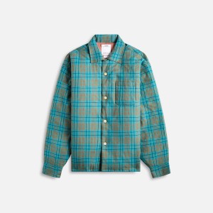Blue Men Kith Visvim Keesey Check Down Jackets | 2751-HWFKN