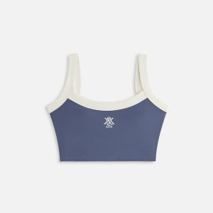 Blue Women Kith Blocked Terra Active Tank Shirts | 0713-CMXRH