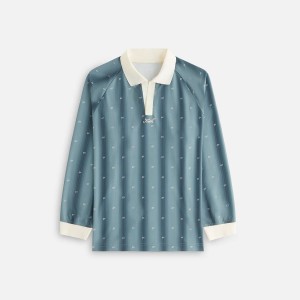 Blue Women Kith Ridley Polo Monogram Long Sleeve Jersey T-Shirt | 9701-NXKMI