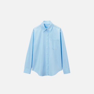 Blue Women Kith T by Alexander Wang Boyfriend With Logo Shirts | 2476-QMARB