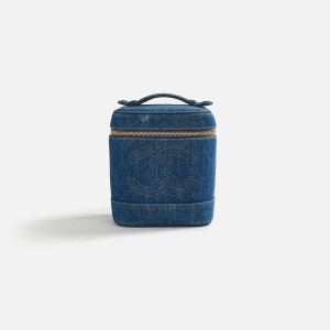Blue Women Kith WGACA Chanel Denim Vanity Bags | 8526-WQXBM