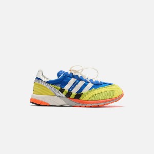 Blue / White / Yellow Men Kith adidas x Bad Bunny Adizero SL 72 Sneakers | 5867-DNOYL