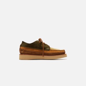 Brown Green Men Kith Yuketen FO Quatro Loafers | 1789-XENVB