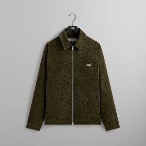 Brown Men Kith Chenille Full Zip Coaches Jackets | 7581-HULKJ
