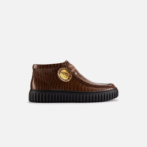 Brown Men Kith Clarks x Martine Rose Torhill Hi Sneakers | 9357-YSCFU