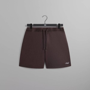 Brown Men Kith Curtis Shorts | 5437-QSVNH
