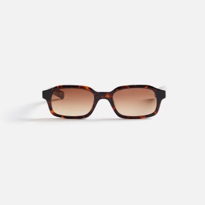 Brown Men Kith Flatlist Hanky Sunglasses | 6971-QDASK