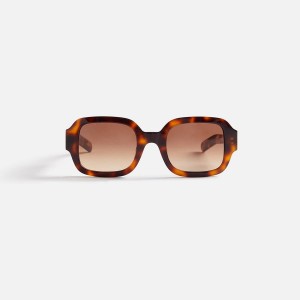 Brown Men Kith Flatlist Tishkoff Sunglasses | 9102-TJEMK