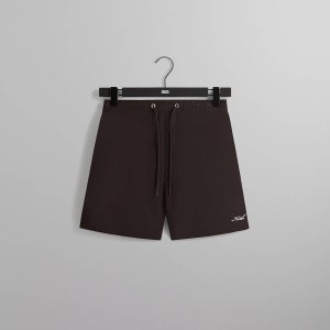 Brown Men Kith Garment Washed Nylon Active Swim Shorts | 4687-UXRJZ