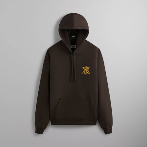 Brown Men Kith KandK Nelson Hoodie Sweatshirts | 7594-YXAGW