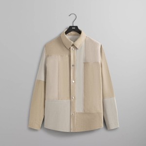 Brown Men Kith Mixed Suede Apollo Shirts | 4601-INACE