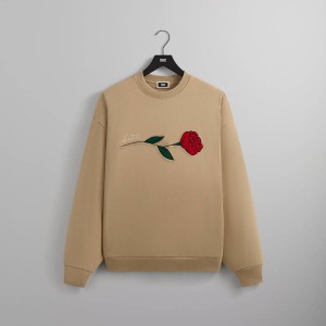 Brown Men Kith Signature Rose Crewneck Sweatshirts | 2048-PWMKN