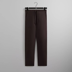Brown Men Kith Silk Cotton Barrow Pants | 3269-WTXBM