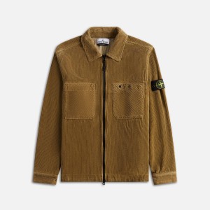 Brown Men Kith Stone Island Corduroy Shirts | 5019-PKQCV