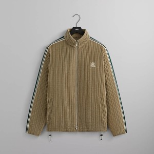 Brown Men Kith Velvet Cord Ali Track Jackets | 3041-XEOZW