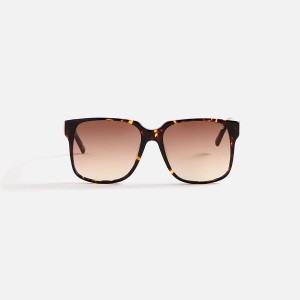 Brown Men Kith Vintage Frames Connoisseur Brown Tortoise Acetate Sunglasses | 8210-GZDNK