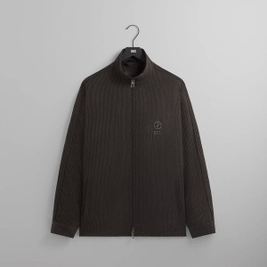 Brown Men Kith and Giorgio Armani Cupro Track Jackets | 3076-GKEVJ