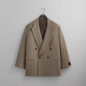 Brown Men Kith and Giorgio Armani Virgin Wool Double Breasted Jackets | 0289-ZANJE