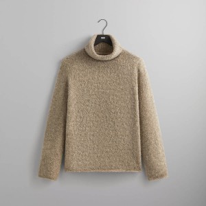 Brown Men Kith and Kin Speckled Boucle Walker Turtleneck Shirts | 4150-OZIQN