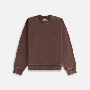Brown Women Kith Ashwin Sueded Crewneck Sweaters | 7482-XJDLT