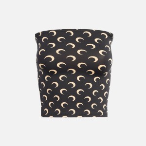 Brown Women Kith Marine Serre Recycled Moon Jersey Tube Top Shirts | 0381-KUQPI