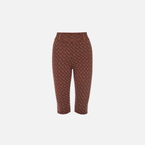 Brown Women Kith Miaou Harley Capri Shorts | 5071-RTGAQ
