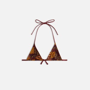 Brown Women Kith Talia II Geo Floral Tie Top Swim | 3790-CRKHZ