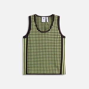 Brown / Light Green Men Kith adidas Originals by Wales Bonner Crochet Shirts | 2357-SVPQJ