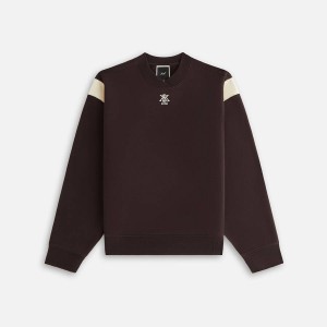Brown / White Women Kith Asher II Crest Crewneck Sweaters | 2130-OUZKW