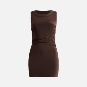 Chocolate Women Kith Norma Kamali Sleeveless Pickleball Mini Dress | 3785-BVZJE