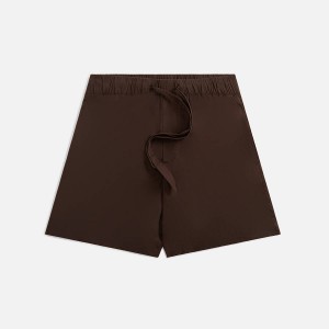 Coffee Men Kith Tekla Poplin Pajama Shorts | 5601-BXKRY