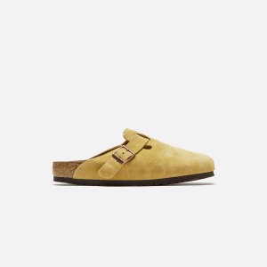 Cream Men Kith Birkenstock Boston Suede Sandals | 1670-UJONQ
