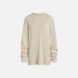 Cream Women Kith Aya Muse Beige Vintage Crewneck Sweaters | 0182-CPDGK
