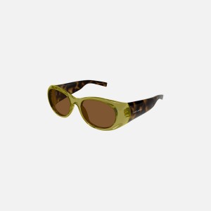 Cream / Silver Women Kith Saint Laurent Oval Sunglasses Eyewear | 4268-CQDRN
