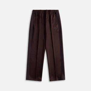 Dark Brown Men Kith Needles Poly Smooth Track Pants | 6930-YEDXN