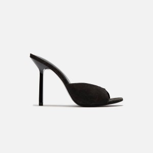 Dark Brown Women Kith Black Suede Studio Nori 105 Heels | 0724-FOGJK