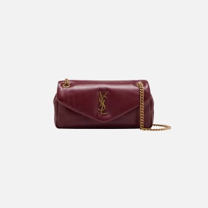 Dark Burgundy Women Kith Saint Laurent YSL Calypso Bags | 0215-NCGLD