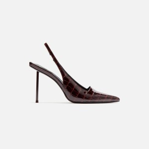 Dark Red Women Kith Femme LA Naxos Slipper Heels | 0196-FEMRX