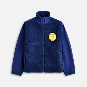 Dark Royal Blue Men Kith by Parra Balled Fleece Jackets | 0391-XPVLQ