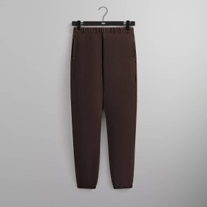 Deep Brown Men Kith Compact Knit Nelson Sweat Pants | 4867-PHNDI