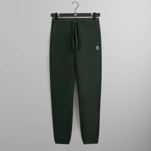 Deep Green Men Kith Compact Knit Williams I Sweat Pants | 2987-RNPZG