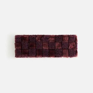 Deep Red Women Kith Jacquard Fur Headband Headwear | 3217-HWIOL