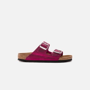 Fuchsia Men Kith Birkenstock Arizona Oiled Leather Sandals | 9105-AELIY