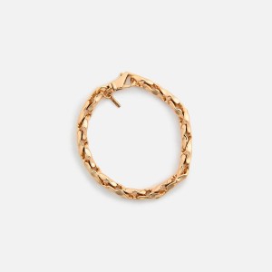 Gold Men Kith Emanuele Bicocchi Gold Hammered Chain Bracelet (Large) Jewelry | 8297-LNHYD