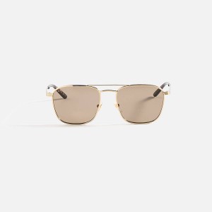 Gold Men Kith Gucci Rectangular Frames Sunglasses | 9706-RJXYQ