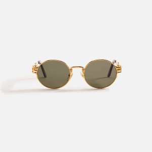 Gold Men Kith Jean Paul Gaultier 56-6106 Double Resort Sunglasses | 7561-GXRWU