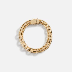 Gold Men Kith Tom Wood Vintage Bracelet 925 Sterling Silver / 9K Gold 7.7 Jewelry | 5362-HFBNP